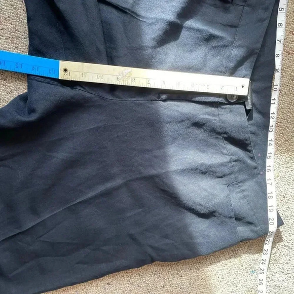 Lane Bryant Linen Blend Solid Black Dress Pants Women Plus Size 20/2X Pockets - Picture 2 of 6
